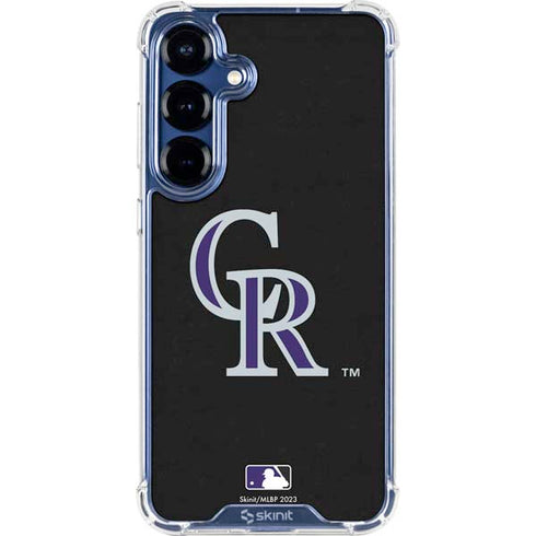 MLB Colorado Rockies - Solid Distressed Galaxy S25 Clear Case
